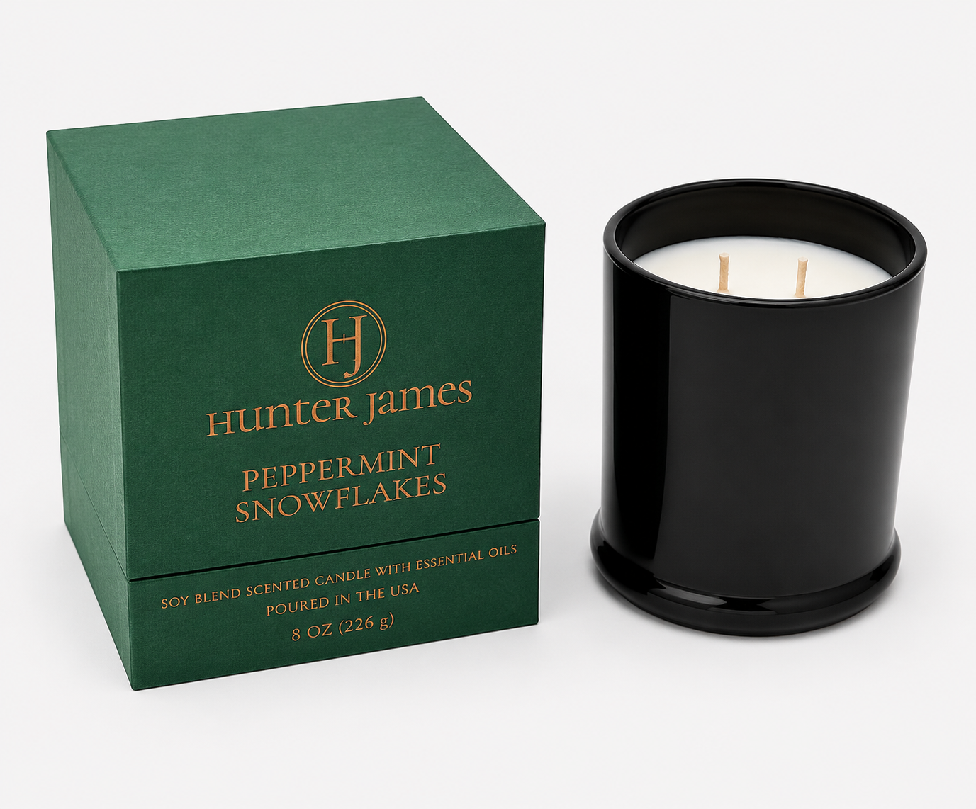 Peppermint Snowflakes Candle