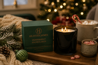 Peppermint Snowflakes Candle