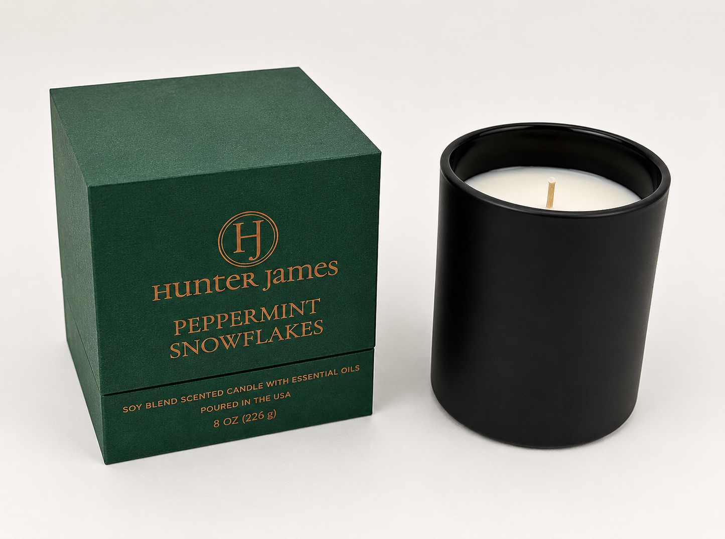 Peppermint Snowflakes Candle
