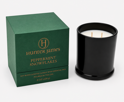 Peppermint Snowflakes Candle